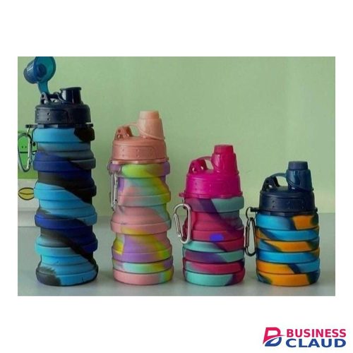 Collapsible Space Saver Water Bottle 500ml – Portable Lightweight BPA Free Travel Sports Bottle Easy to Carry for Outdoor, Gym, Office, School, Camping and Everyday Hydration