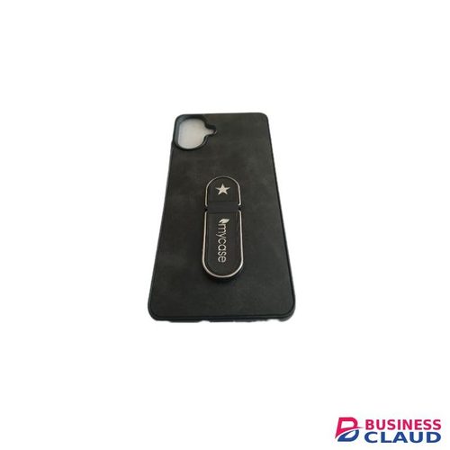 Samsung A07 Cover Luxury Black High Protection Open camera with METAL STAND Phone Case Protective Back Cover