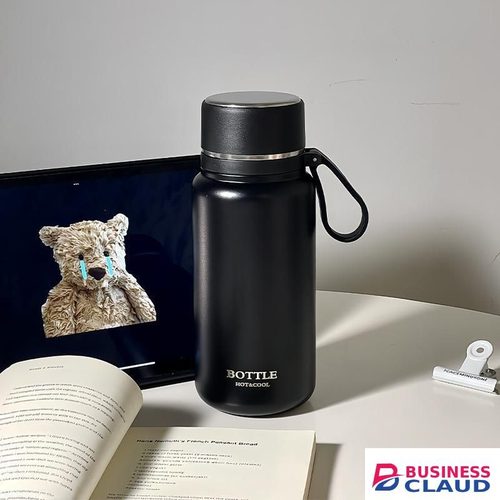 850ml large capacity portable thermos cup, 316 stainless steel thermos cup - Black