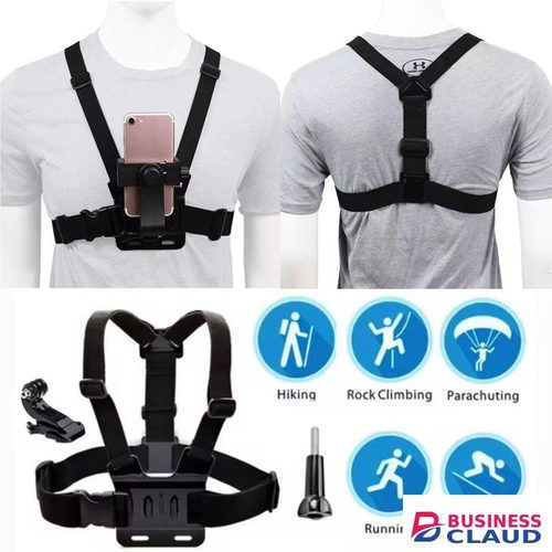 6 in 1 Go Pro Chest Mount Action Camera POV Vlogging Body Belt Bracket Harness Mobile Strap