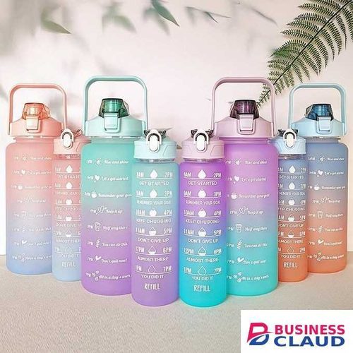 Motivational Water Bottle Set 3 in 1 Sports KipFit Leakproof Travel Pack