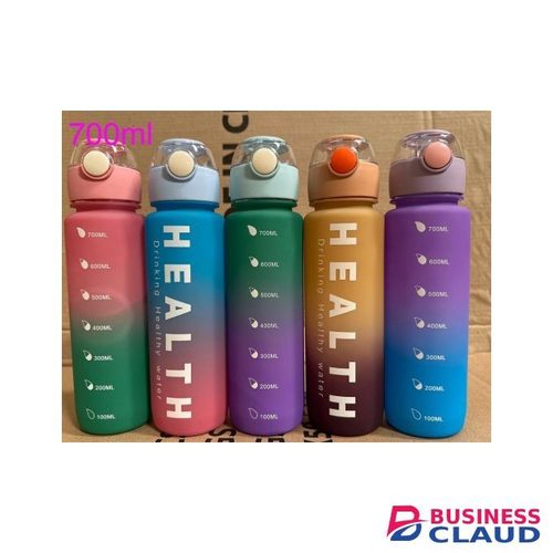 700ml Durable Leakproof Motivational Water Bottle With Time Marker, Leakproof For Gym,Fitness,Outdoor Sports Drinking Water Bottle