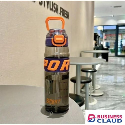 750ml Portable Drinking Sports Water Bottle With Straw