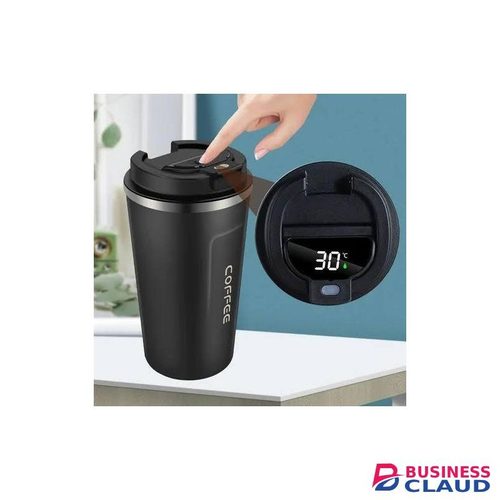 510ML COFFEE CUP WITH TEMPERATURE DISPLAY / TRAVEL COFFEE MUG / BLACK COLOR