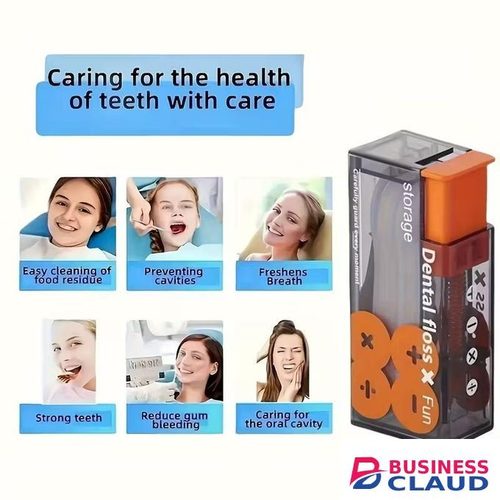 utomatic Dental Flosser Dispenser with Fashion Lighter Design - Portable Compact Travel Case, Durable ABS Plastic, Built-in Toothpick Holder & Ergonomic Grip for Home & On-the-Go Oral Care