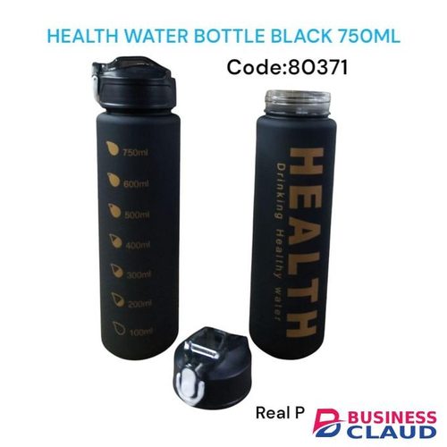 Health Water bottle 750ml Black