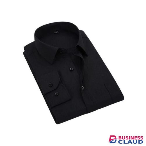 1pc High quality pure cotton black official Shirt going sleeve