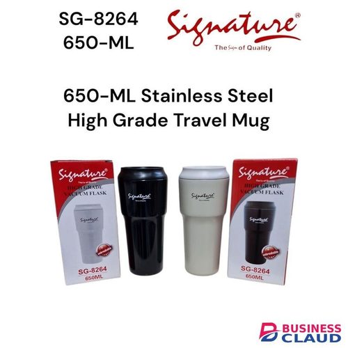 Signature 650 ML Portable Stainless Steel High Grade Travel Mug