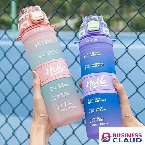 Hello sportwater Bottle1000ml- Blue leakproof plastic Drink Bottle