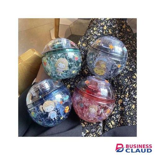 Creative Spherical/Earth Shape Kids Water Bottle With Straw