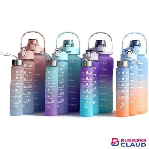 Motivational Water Bottle with Straw Time Marker,Sipper, Protin,Portable Water Cups for Sports, Fitness,2000ML 900ML 300ML(Pack of 3)