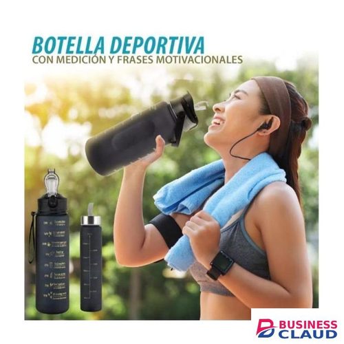 3-in-1 Gradient Motivational Water Bottle Set with Time Marker & Stickers - BPA Free