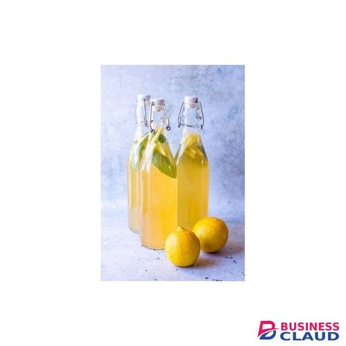 Air Tight Beverage Glass Bottle With Flip Clip Swing Lock Top