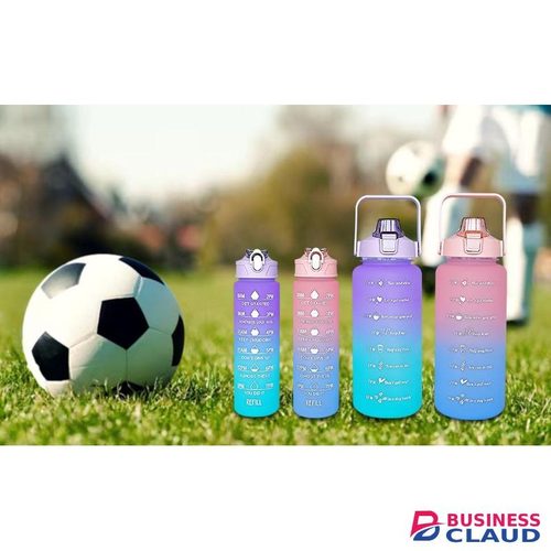 3 In 1 Motivational Sports Water Bottle With Volume Markings, 2L/1L/800ml Drink Bottle Perfect For Sports, Fitness, And Travel, BPA Free And Drop Resistant Water Bottle