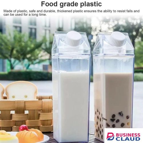 1L Acrylic Fridge Bottle with Dual-Secure Lid – Leak-Proof & BPA-Free