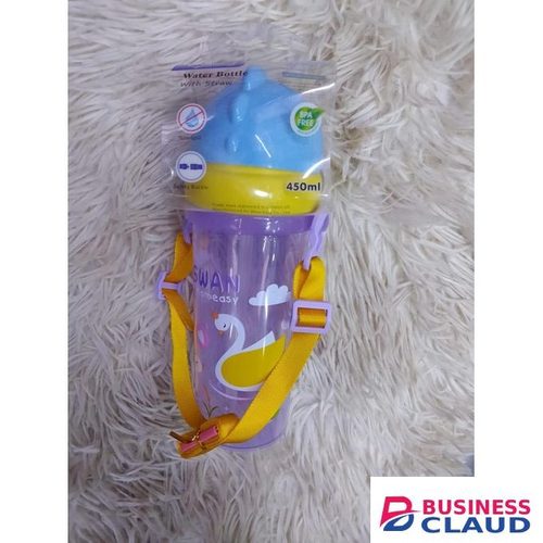Mom Easy Momeasy Kids' Non-spill Water Bottle With Straw (450ML)