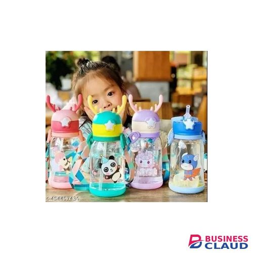 Cute Cartoon Horn Shape Sipper Bottle for Kids - Anti-Leak Design & 600 ML water bottle for Kids