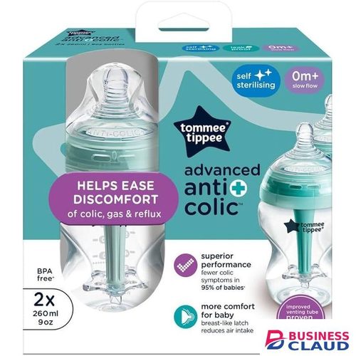 tommee tippee Natural Start Anti-Colic Baby Bottles 260ml – Pack of 2 / twinpack