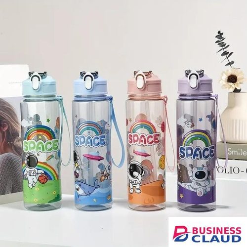 900ML Large Capacity Sports Water Bottle Leak Proof Colorful Plastic Cup Drinking