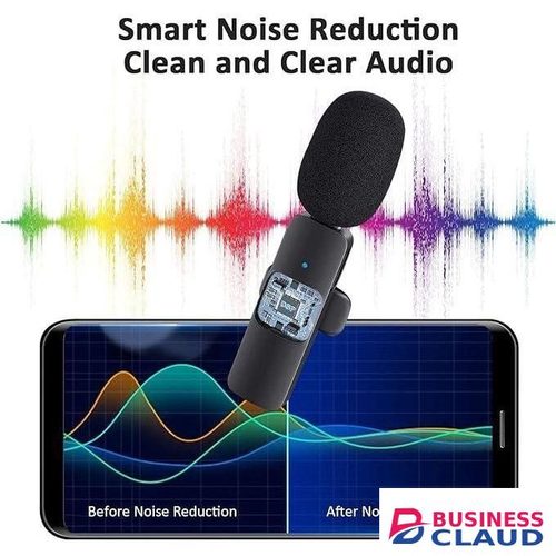 2-Piece Wireless Lavalier Mic Kit – Compact & Lightweight Design for Clear Sound in Live Streaming, Vlogging & Public Speaking