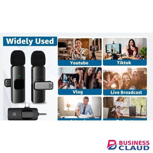 Noise-Canceling Wireless Lavalier Mic for Outdoor Streaming and Interviews