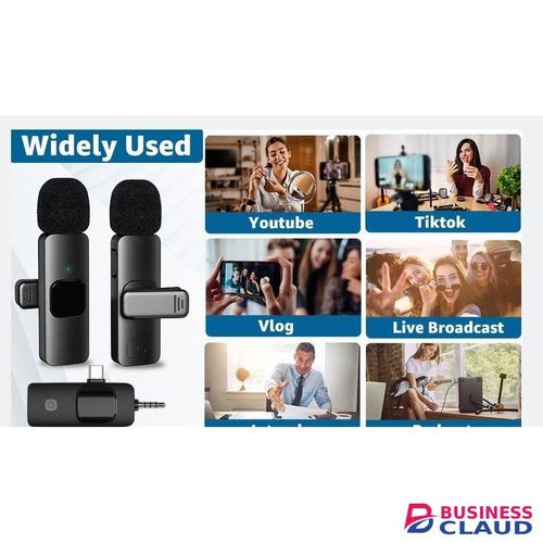 Noise Cancelling Wireless Lavalier Mic for Outdoor and Live Interviews