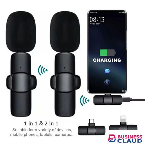 Noise Cancelling Wireless Lavalier Mic for Live Streaming and Outdoor Use