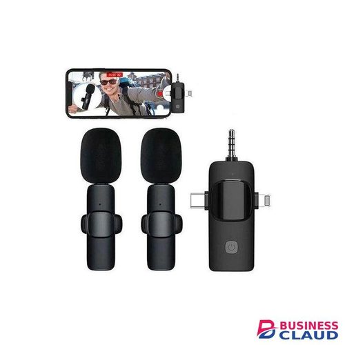 Wireless 3-in-1 Lavalier Mic for Outdoor and Indoor Interviews