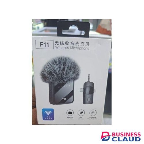 F11 Wireless Lavalier Microphone – Plug & Play, 20m Range, Noise Reduction for Vlogging & Interviews