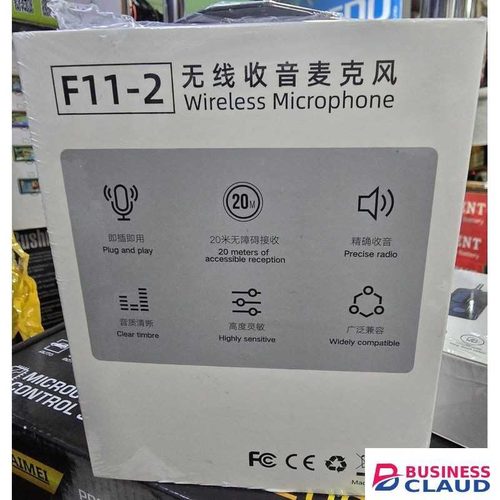 F11-2 Wireless Lavalier Microphone with Long Battery Life for Online Meetings