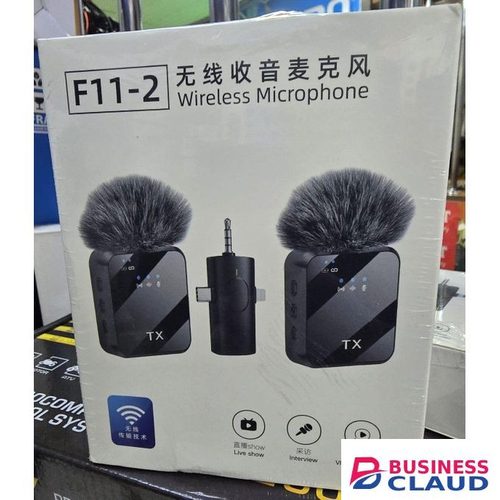 F11-2 Mini Wireless Lavalier Microphone – Portable 3-in-1 Plug & Play Device for Interviews & Vlogs
