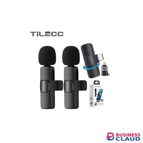 Genera TiLECC Wireless Lavalier Microphone Portable Audio Video Recording Mini Mic For IPhone