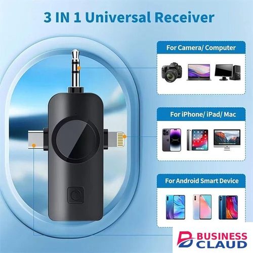 F11-2 Portable 3-in-1 Dual Mini Wireless Lavalier Microphone With Noise Reduction And Collar Clip For Mobile Recording