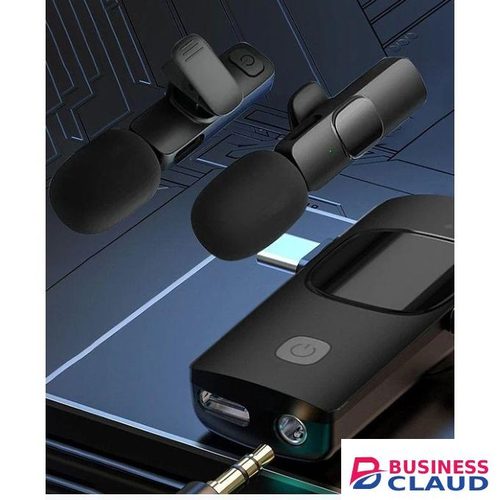 Wireless Lavalier Mic with Noise-Cancellation for Live Streaming and Outdoor Use