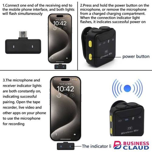 Professional SX23 Wireless Microphone for Interview and Vlog Recording