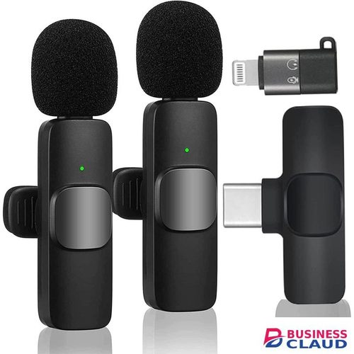 K9 Wireless Lavalier Microphone – Portable Dual Mic for iPhone & Android