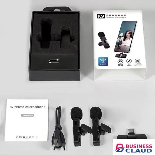 K9 Wireless Lavalier Dual Mic for Crystal Clear Sound