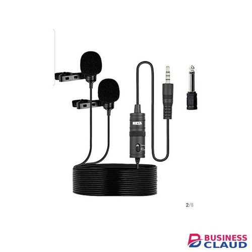 Boya Professional BY-M1DM Dual Clip-On Lavalier Mic for Vlog Podcast