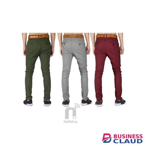 soft Khaki Trouser Casual- Jungle Green,maroon,light grey