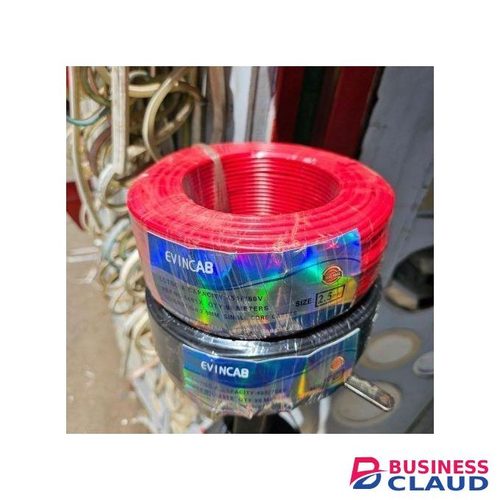 SET OF 2 CABLES EVINCAB CAPACITY: 450/750V QUANTITY :90 METERS DESCRPTION 2.5MM SINGLE CORE