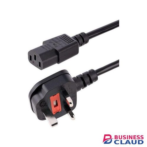 UK Computer Power Cable, Black Replacement AC Power Cord, Kettle Lead / UK Power Cord, Power Supply Cable, TV/Monitor Power Cable