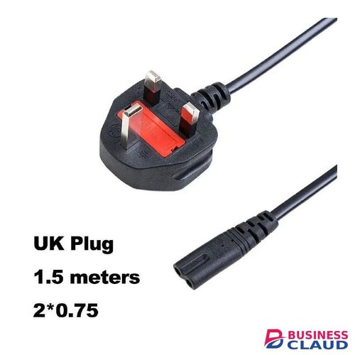 Fused 2 Pin Power Cable with UK Plug Connector 1.5 Metres, Electric Cord fused Power Cable 2Pin Cable 1.5 Metres 240V 2.5A Power Cord UK Power Cable for TV Printers Radio