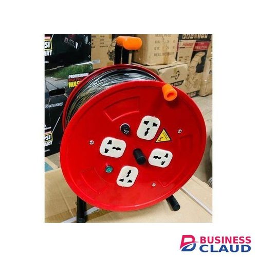 50M 2.5MM Power Extension Reel With 4 Socket Power Cable Extensions,4-way Outlets -Retractable Power Strip,Round extension Cord,mm 99.9% Pure Copper Cable