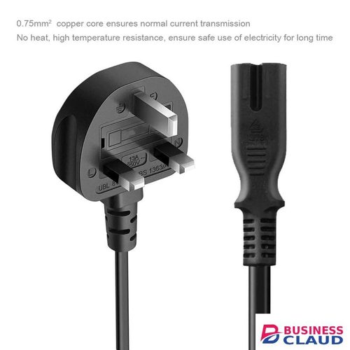 Xbox Series X / Series S Power Cable Replacement – IEC C7 Figure-8 2-Prong AC Mains Power Cord – Universal Spare Charger Cable for Xbox Consoles, DVD Players, Laptops & More