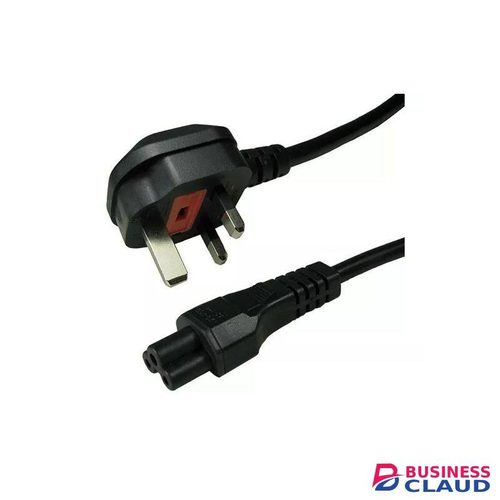 Laptop Power Cable Lead – 3-Pin UK Plug to Cloverleaf C5 Female Connector – Compatible Replacement Mains Power Cord for Laptops, Notebooks, Chargers & Adapters