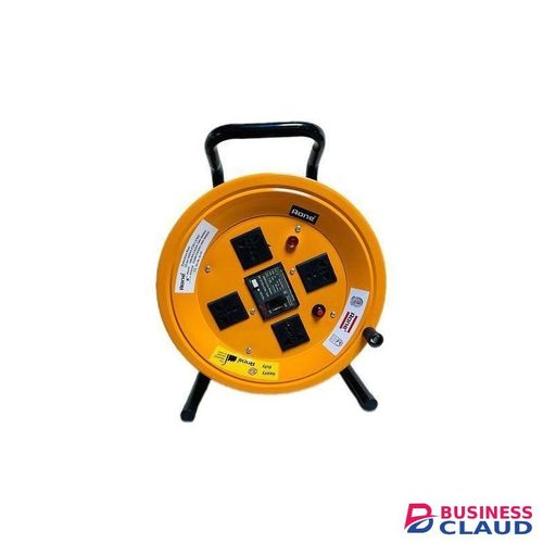 25M Heavy Duty Retractable Extension Cable Reel 2.5mm Industrial Power Extension Cord,Outdoor & Indoor Waterproof Electrical Cable Reel with circuit breaker and 4 Universal Sockets for Home, Office, Workshop, Construction