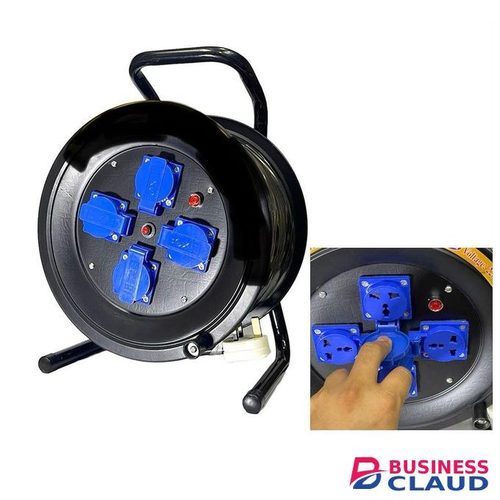 25M,2.5MM Heavy Duty Cable Reel, Extension Cables, Industrial Cable Cord Reel-Extension Cord 4 Power Outlets