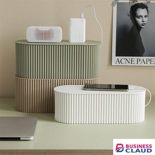 Cable Tidy Box Cord Organiser Cable Storage Box Large Capacity Data Cable Power Cord Socket Storage Box Desktop Cable Management Box Router Bracket