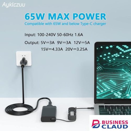 New Slim HP 65W USB C Laptop Charger, Fit HP Spectre,HP Spectre X360,Elitebook x360,ProBook,Chromebook, Elite x2,Split x2 Fast Charging Power Adapter Type C Travel Power Cord Supply