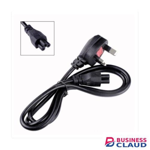 Laptop Power Cable Charger,3 Pin Cord Fused, 1.5m BLACK